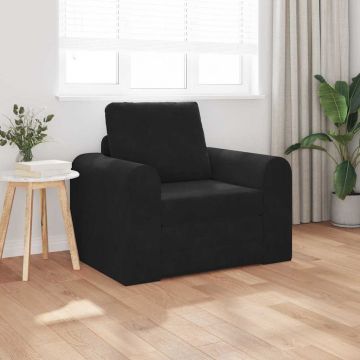 vidaXL Pat canapea Negru 98 x 71 x 83 cm Catifea