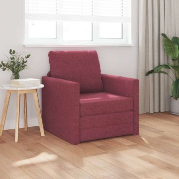 vidaXL Pat canapea Roșu Vin 74 x 77 x 81 cm țesătură