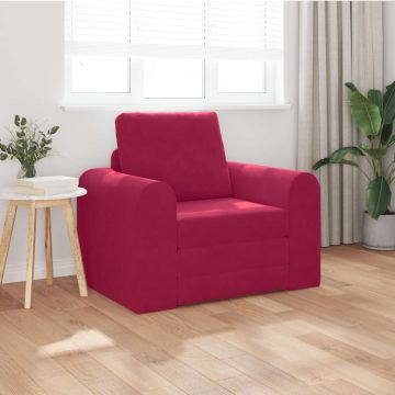 vidaXL Pat canapea Roșu Vin 98 x 71 x 83 cm Catifea
