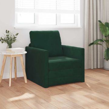 vidaXL Pat canapea Verde închis 74 x 77 x 81 cm Catifea