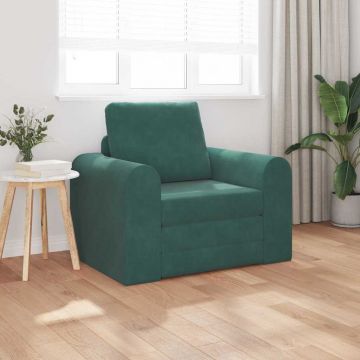 vidaXL Pat canapea Verde închis 98 x 71 x 83 cm Catifea