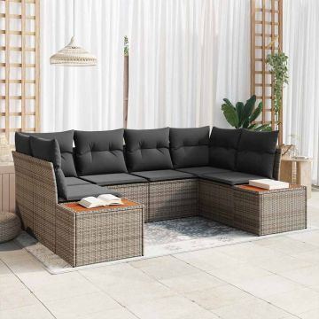 vidaXL Set de canapele pentru grădină 6 pcs Gri 234 x 154 x 85 cm