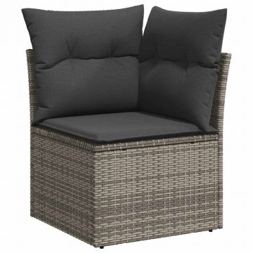 vidaXL Set de canapele pentru grădină 9 pcs Gri 110 x 55 x 71 cm