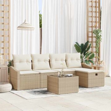 vidaXL Set de canapele pentru grădină Manual 6 pcs Bej 55 x 55 x 37 cm