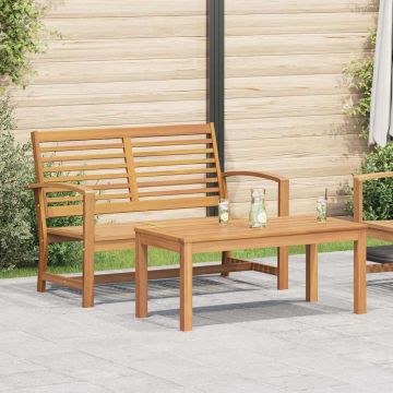 vidaXL Set de canapele pentru grădină natural Lemn masiv de tec