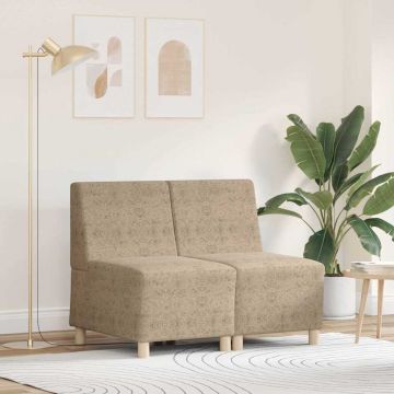 vidaXL Unitate Sofa Modulară Fără Brațe 2 pcs Gri deschis