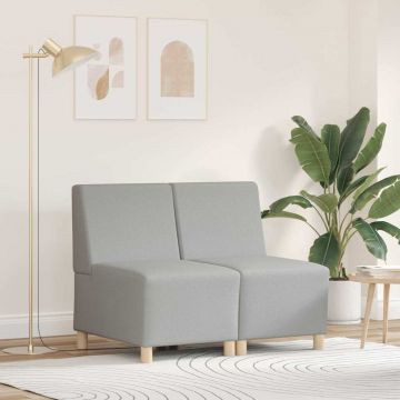vidaXL Unitate Sofa Modulară Fără Brațe 2 pcs Gri nori 55 x 74 x 82 cm