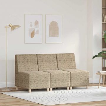 vidaXL Unitate Sofa Modulară Fără Brațe 3 pcs Gri deschis