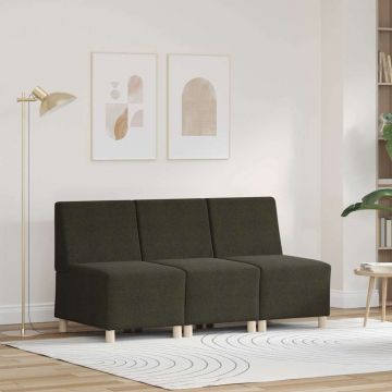 vidaXL Unitate Sofa Modulară Fără Brațe 3 pcs Verde 55 x 74 x 82 cm