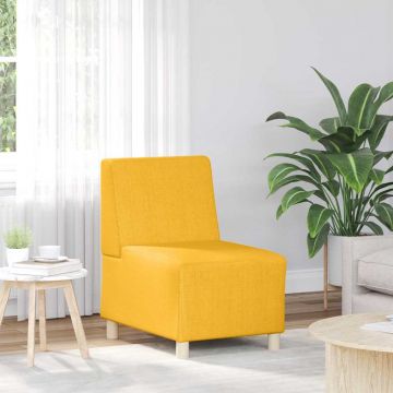 vidaXL Unitate Sofa Modulară Fără Brațe Galben Deschis 55 x 74 x 82 cm