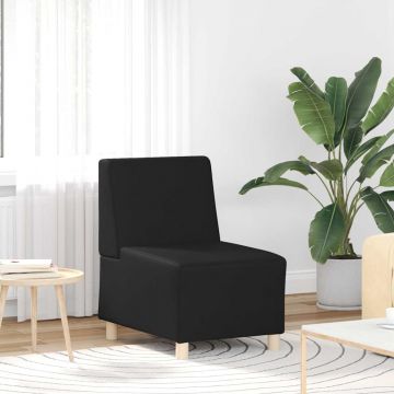 vidaXL Unitate Sofa Modulară Fără Brațe Negru 55 x 74 x 82 cm
