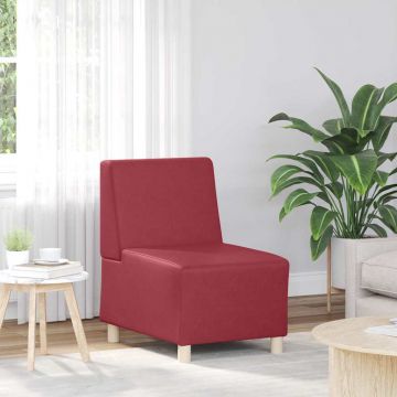 vidaXL Unitate Sofa Modulară Fără Brațe Roșu Vin 55 x 74 x 82 cm