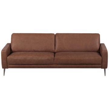 Canapea 3,5 Locuri, piele, maro închis