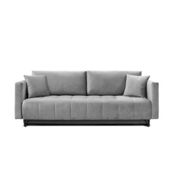 Canapea Extensibila textil argintiu