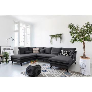 Canapea Modulară, textil, grafit