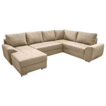 Colțar Extensibil, textil, bej