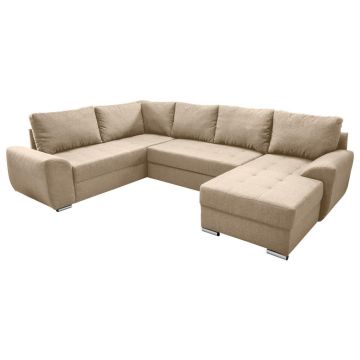 Colțar Extensibil, textil, bej