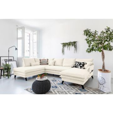 Colțar Extensibil, textil, bej