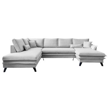 Colțar Extensibil, textil, gri deschis