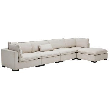 Colțar, textil, crem, 315/301 cm