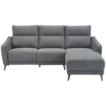 Colțar, textil, gri, 239/168 cm