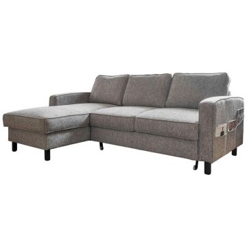 Colțar, textil, gri, 148/228 cm