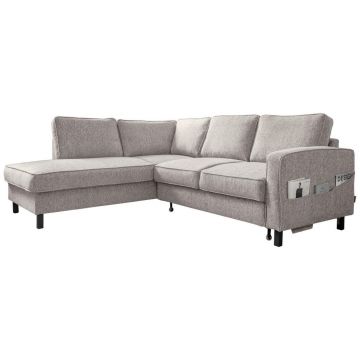 Colțar, textil, gri, 198/233 cm