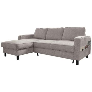 Colțar, textil, gri-alb, 148/228 cm