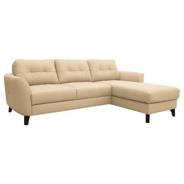 Colțar, textil, piele, bej, 238/168 cm