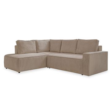 Colțar, textil, taupe, 194/247 cm