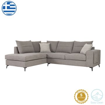 Coltar dreapta Montana Gri din tesatura pako-world cu perne Gri deschis 275x215x93cm