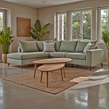 Coltar Dreapta Romantic, stofa, 290x235x95cm