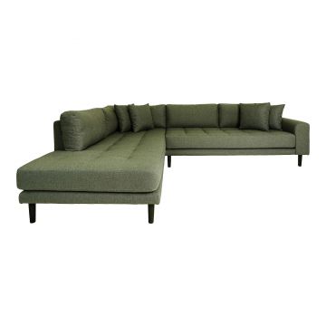 Coltar Lido, stânga, Verde Olive, 257x76x92 cm