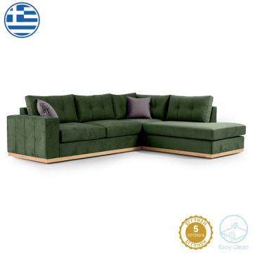 Coltar Stanga Boston Verde Inchis - Gri Inchis - Natural 280x225x95 cm
