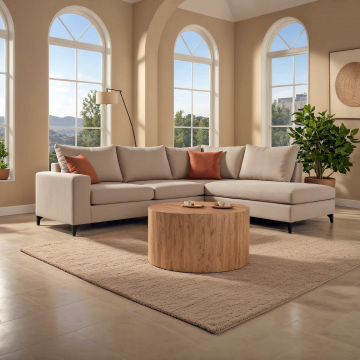 Coltar Stanga Romantic Crem - Latte 290x235x95 cm