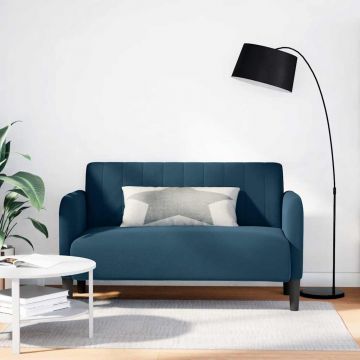 vidaXL Canapea lovesea albastru 109 cm catifea