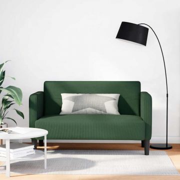 vidaXL Canapea lovesea verde închis 109 cm țesătură velur