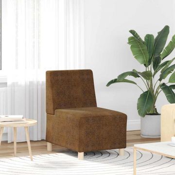 vidaXL Unitate Sofa Modulară Fără Brațe Maro 55 x 74 x 82 cm