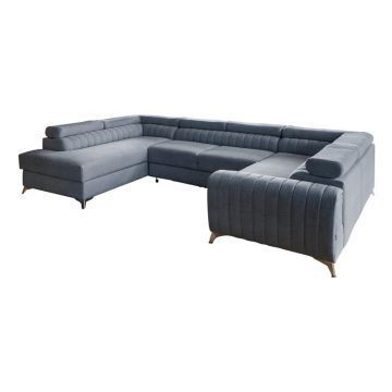 Colțar albastru extensibil/cu spațiu de depozitare (cu colț pe partea stângă/în formă de 