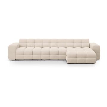 Colțar bej (cu colț pe partea dreaptă, cu șezlong) Kendal – Micadoni