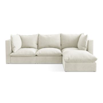 Colțar bej (cu colț pe partea dreaptă/cu șezlong) Manao – Makamii