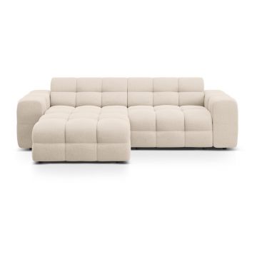 Colțar bej (cu colț pe partea stângă, cu șezlong) Kendal – Micadoni