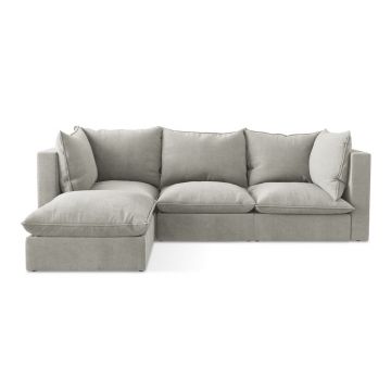 Colțar gri deschis (cu colț pe partea stângă/cu șezlong) Manao – Makamii