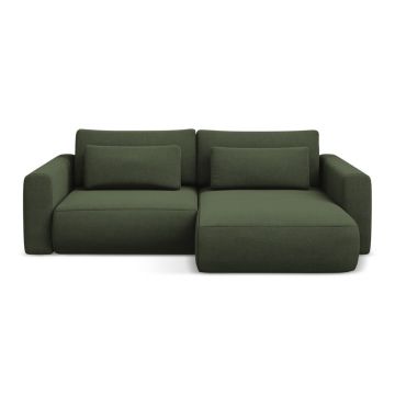 Colțar kaki extensibil/cu spațiu de depozitare (cu colț pe partea dreaptă/cu șezlong) Kapua – Makamii