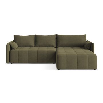 Colțar kaki extensibil/cu spațiu de depozitare (cu colț pe partea dreaptă/cu șezlong) Moku – Makamii