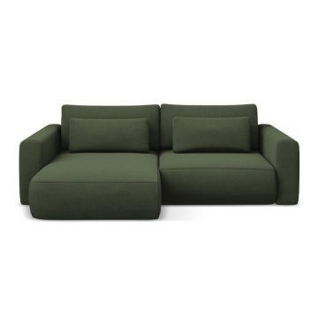 Colțar kaki extensibil/cu spațiu de depozitare (cu colț pe partea stângă/cu șezlong) Kapua – Makamii