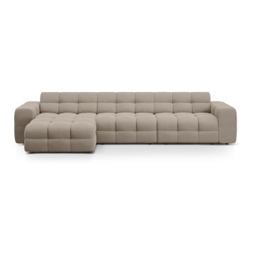 Colțar maro (cu colț pe partea stângă, cu șezlong) Kendal – Micadoni