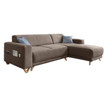 Colțar maro extensibil/cu spațiu de depozitare Classy Sophie – Miuform