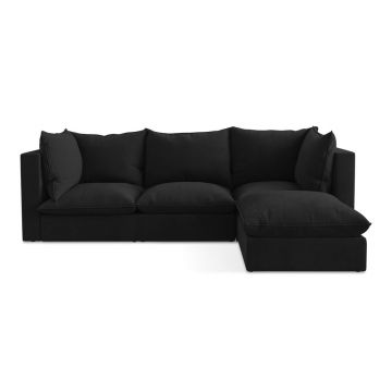 Colțar negru (cu colț pe partea dreaptă/cu șezlong) Manao – Makamii