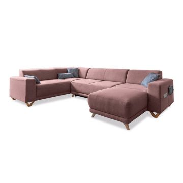 Colțar roz extensibil/cu spațiu de depozitare (cu colț pe partea stângă/în formă de 